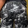 Short Black & White Abstract Camo Baggy Cargo Shorts – Urban Streetwear