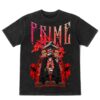PRIME 2026 Japanese Streetwear Anime Graphic Vintage Washed T-Shirt – Black